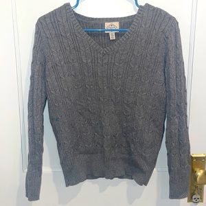 St. John’s bay V-neck cable knit sweater